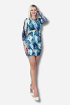 Favori Tekstil dijital baskı tül kumaş mini tasarım elbise