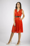 Favori Tekstil kırmızı dantel elbise
