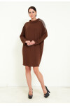 Favori Tekstil kadın taş işlemeli tasarım midi elbise