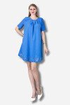 Favori Tekstil krep kumaş etek ucu taş işlemeli tasarım mini elbise